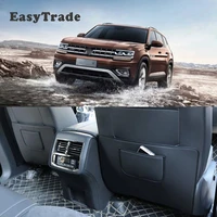 leather car seat anti kick mat rear row seats cover back protective mat for volkswagen atlas teramont 2017 2018 2019 2020