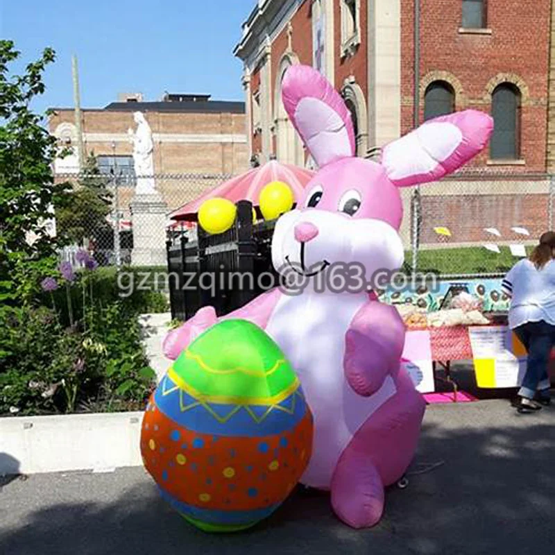 

Надувное яйцо кролика для счастливой Пасхи, надувная мультяшная игрушка для пасхального украшения