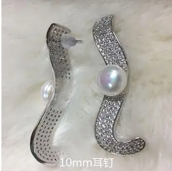 Горячая Распродажа новый стиль&gt 10 мм Жемчуг из морской раковины ожерелье-cz микро