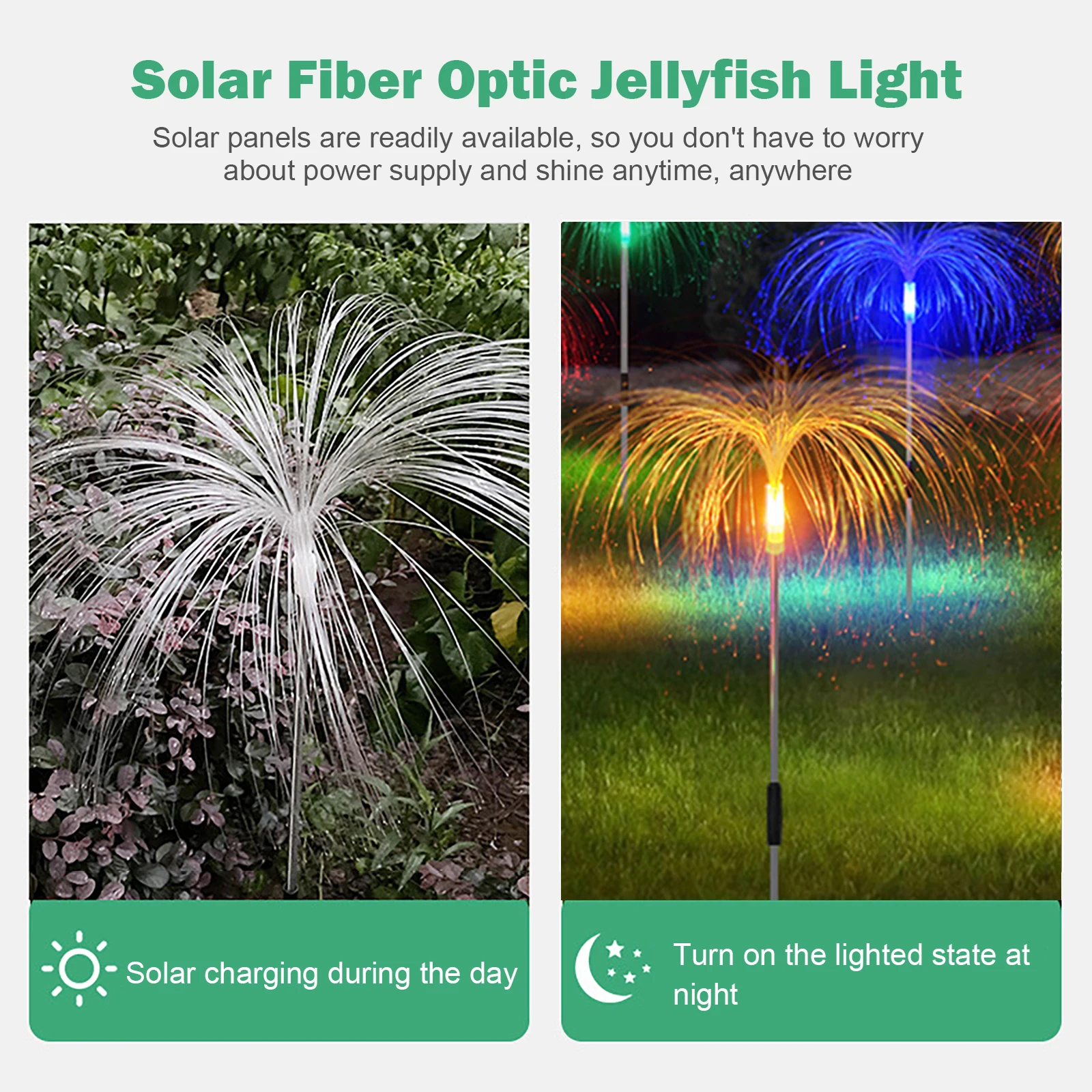 

Многоцветный фонарь на солнечной батарее, фейерверк с Медузой, уличный садовый ландшафтный светильник, аксессуары для уличных фонарей