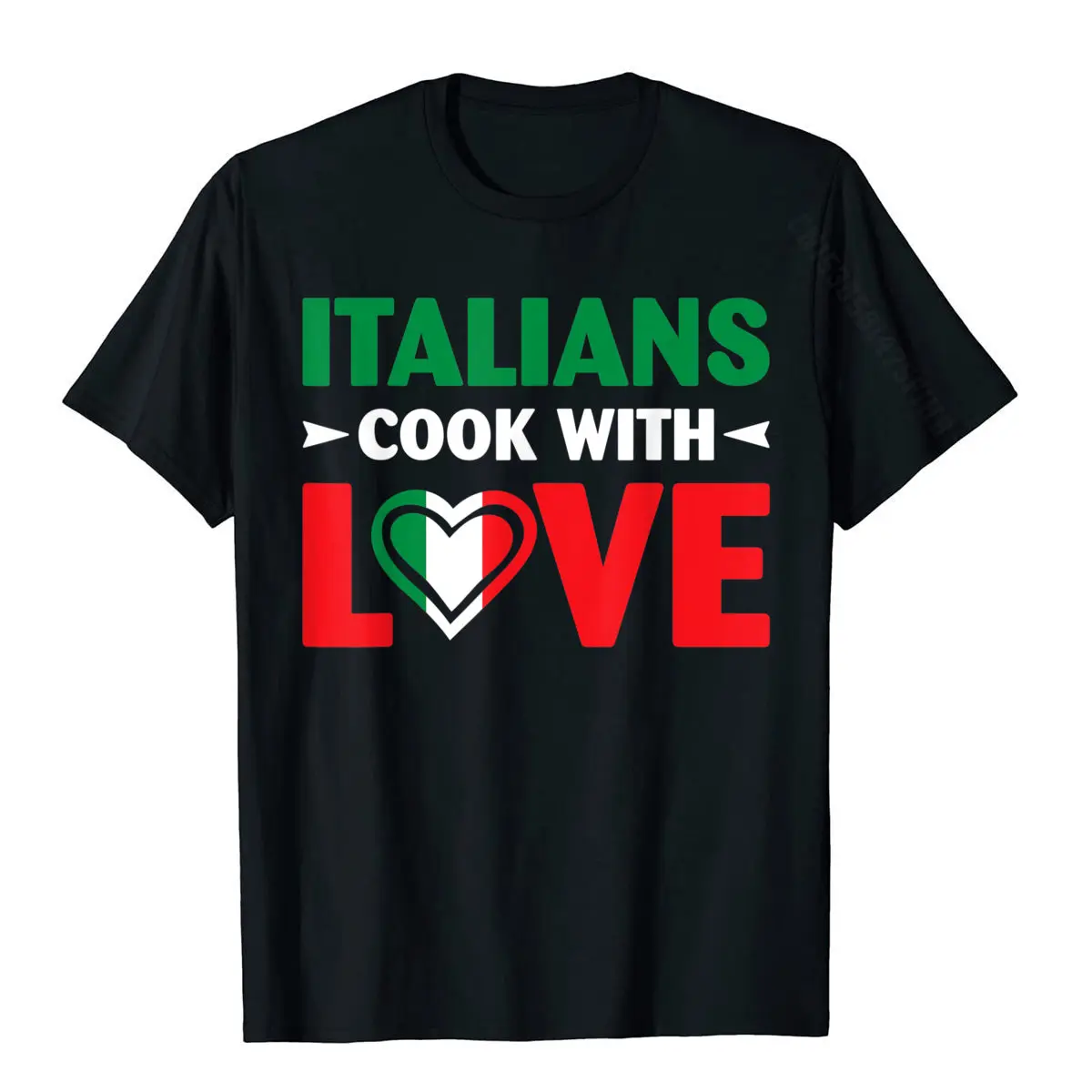 Cook With Love Italian Chef Funny Sayings Quotes T-Shirt Funny T Shirt For Adult Cotton Top T-Shirts Design Funny