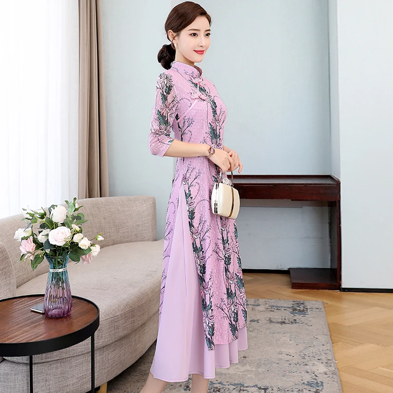 Женское платье в вьетнамском стиле Чонсам | Тематическая одежда и униформа