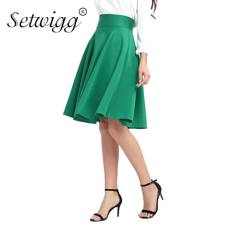 Женская Плиссированная Юбка миди с высокой талией на молнии|skater skirt|pleated midi skirtmidi