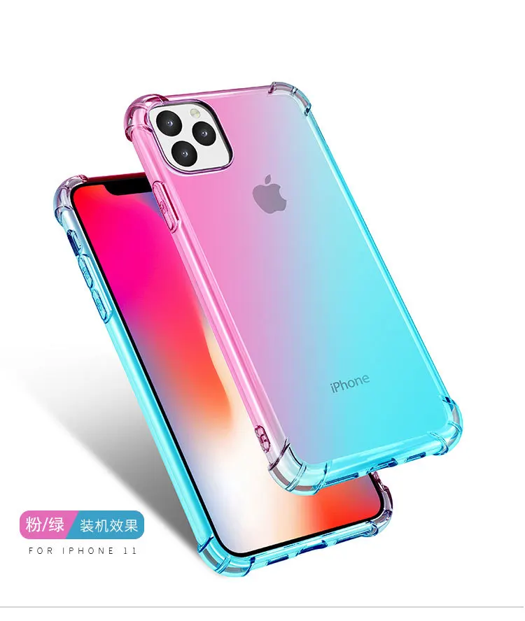 Градиентный закаленный чехол для iphone 11 Pro Max Pocophone 6 6S 7 8 Plus X XR XS максимальный