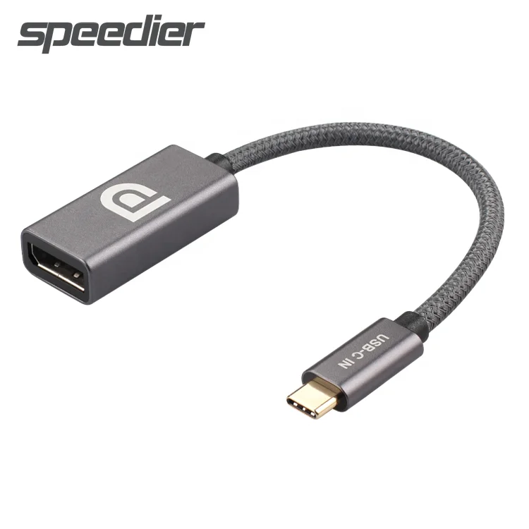 USB Type C To DisplayPort 1.4 Adapter 4K 60Hz USB-C Male To DP1.4 Female Converter Thunderbolt 3/4 Cable For Phone Computer