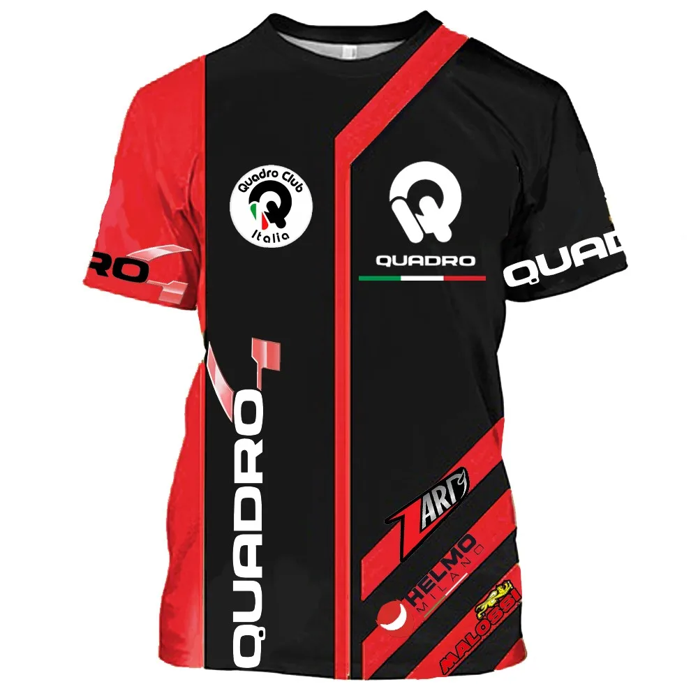 

T-Shirt Men's Summer Custom Racing Suit Cycling Rally Motorcycle Racing 3D Printed T-Shirt Hot Qooder Club Quadro Club Logo