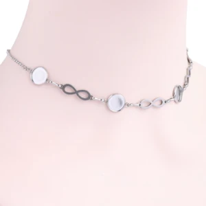 Основа для ожерелья onwear, из нержавеющей стали, регулируемая, 60 см, 2 шт.