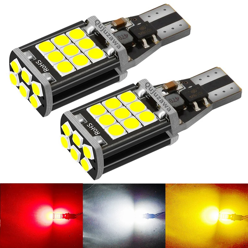 

2 Pcs T15 WY16W 24 SMD Super Bright LED Car Tail Brake Bulbs Turn Signals Canbus Auto Bcakup Reverse Lamp Daytime Running Light
