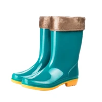 removed cover rainboots british platform motorcycle all season women boots soft garden kitchen worker shoes 2 style