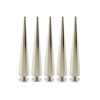 5sets 1055mm silver bullet large spikes and studs rivets for leather diy clothes punk steel spots remaches cuero garment rivets