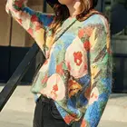 Свитер Delphe с принтом, джемпер, женский осенне-зимний Повседневный вязаный уличный Женский пуловер с длинным рукавом и круглым вырезом, 2022 винтажный шикарный пуловер