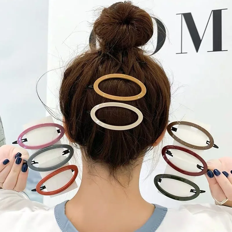 

Simple Acrylic Oval Large Hair Claw Side Clip Candy Color Seamless Hair Clip for Women Girls Face Wash Hairpin Hair Accessories