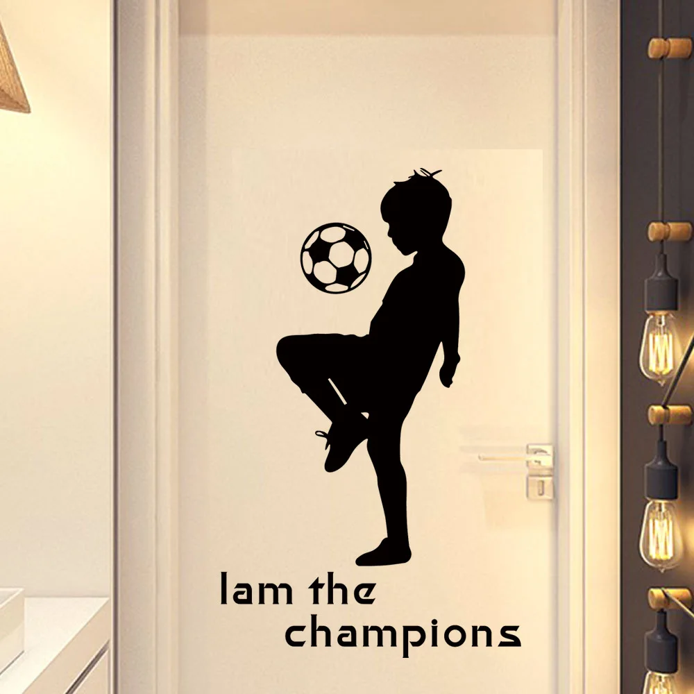 Игра в футбол мальчик Цитата стикер на стену удаление настенный s домашний