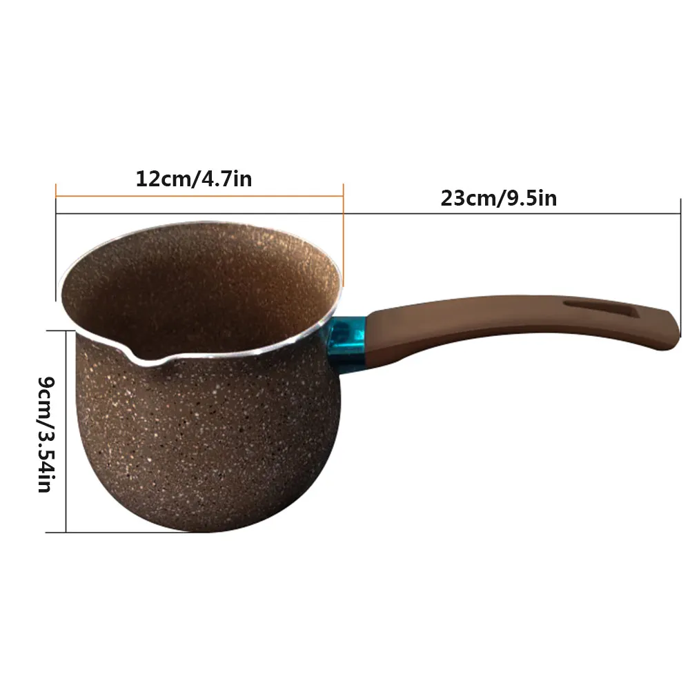 Ковш для молока Enamelware обогреватель кастрюля ковш антипригарный сплав алюминий анти-скальдинг нагревательный горшок с высыпанием