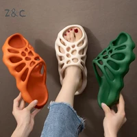 slippers mens and womens summer net red hole shoes summer new korean version of spider web thick bottoms to increase men shoes