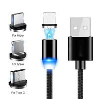 magnetic usb cable fast charging for iphone type c micro usb android ios data line for xiaomi redmi samsung cord magnet plug