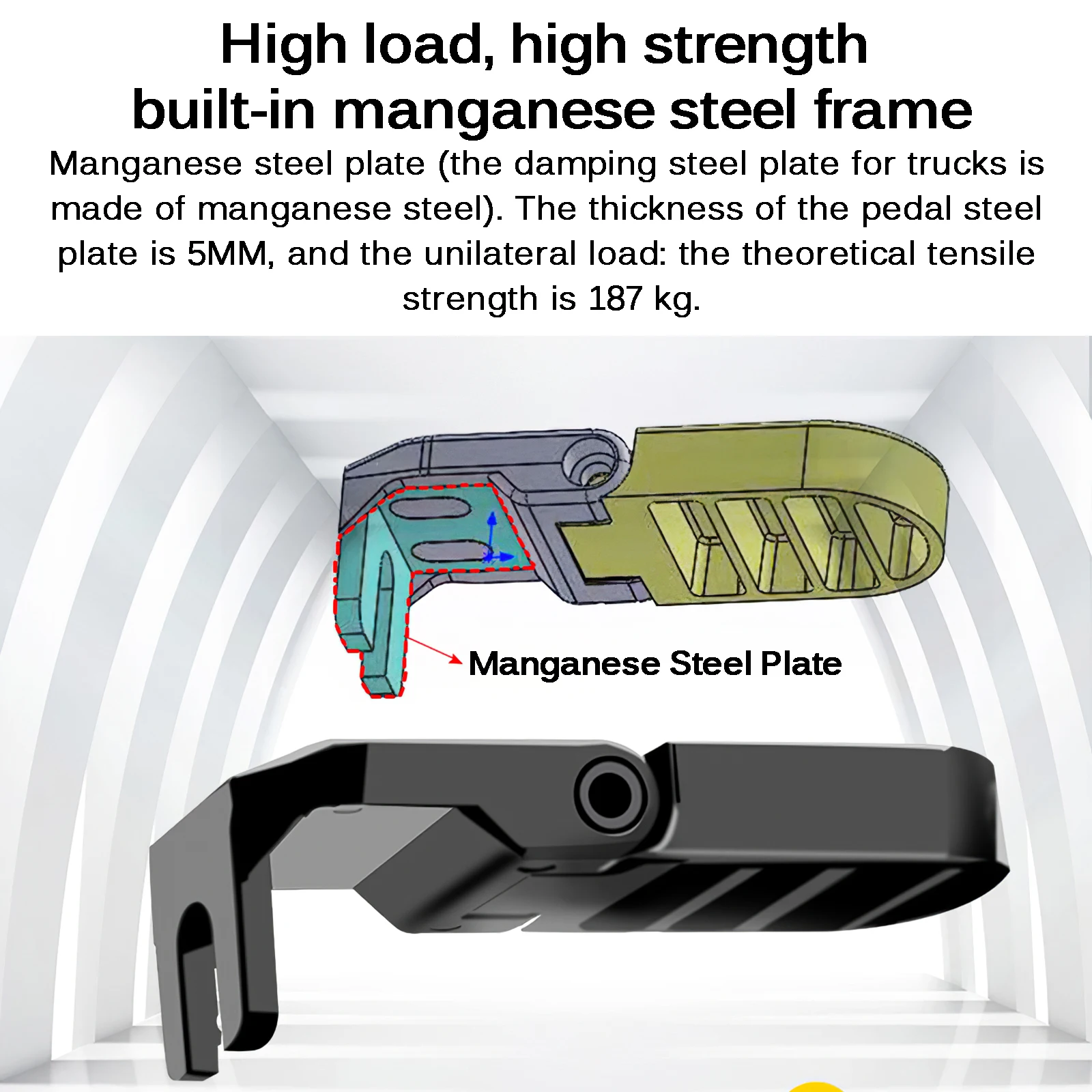 2 шт. Нескользящая велосипедная педаль из алюминиевого сплава передняя и задняя