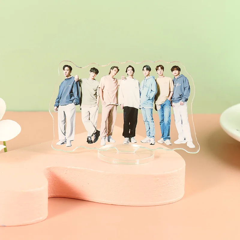 

Kpop Bangtan Boys NCT Enhypen Acrylic Transparent Figures Standing Desktop Small Station Brand Statue Desktop Decoration