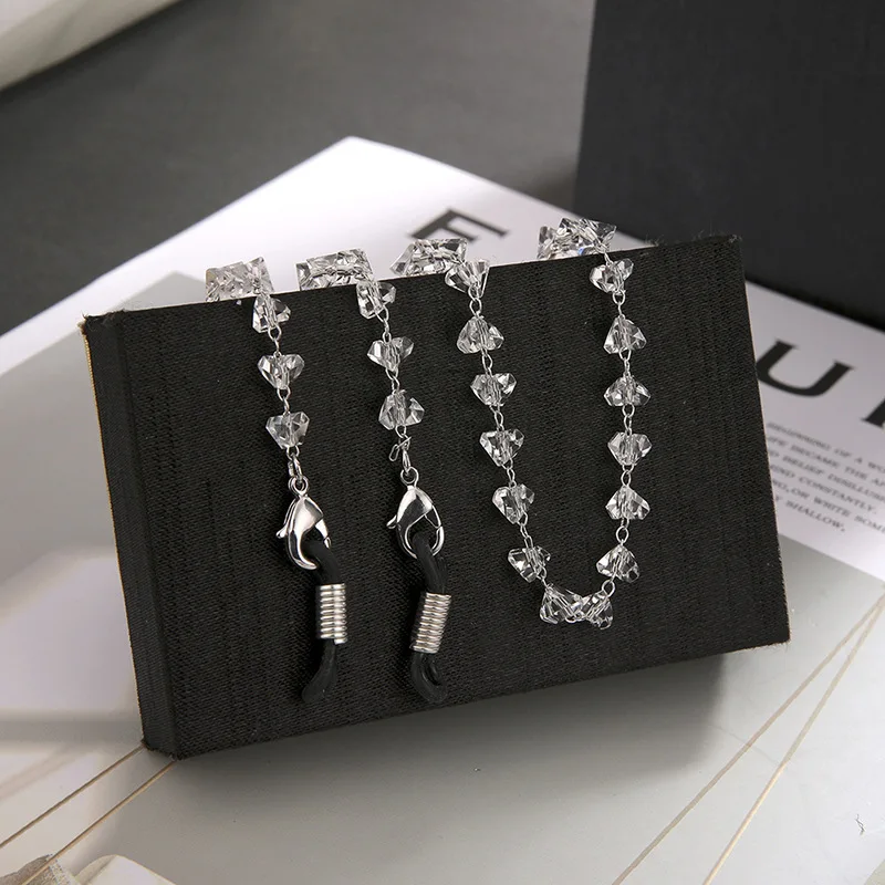 

Crystal Beaded Glasses Chain Fashion Gold Sliver Metal Hanging Sunglassses Chains for Women Eyewear Accessories