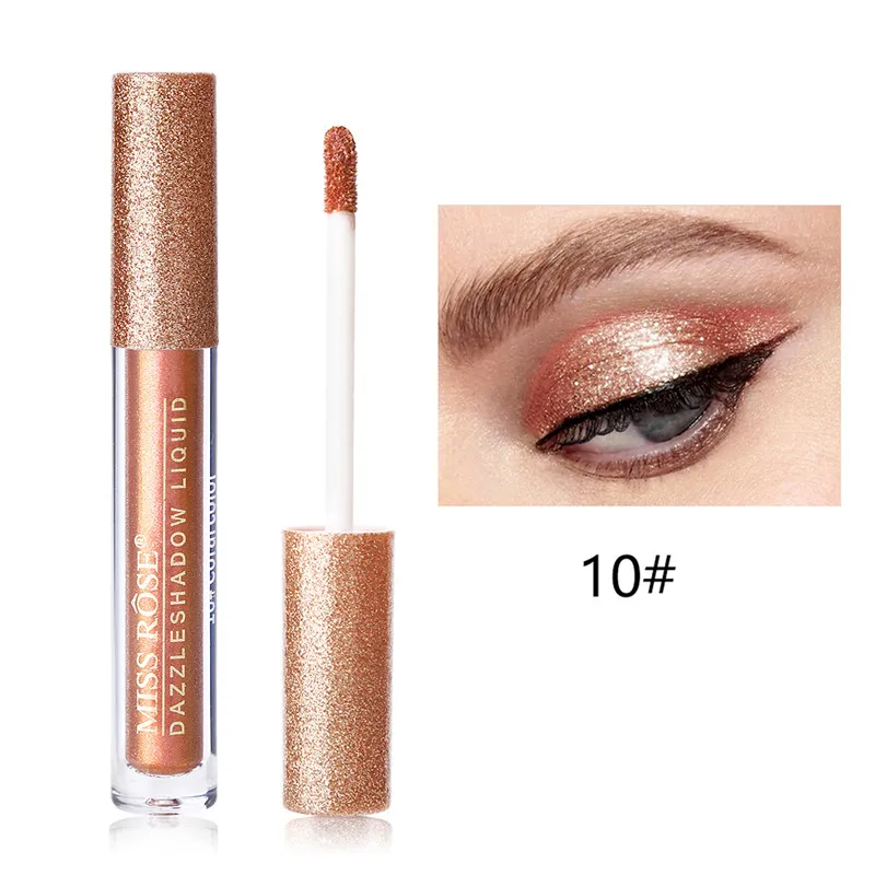 Жидкие тени для век Блеск Тени для век Ручка водонепроницаемый Dazzle Shimmer блестящий металлик вечерние глаза Косметика Макияж - Цвет: 10 coral color