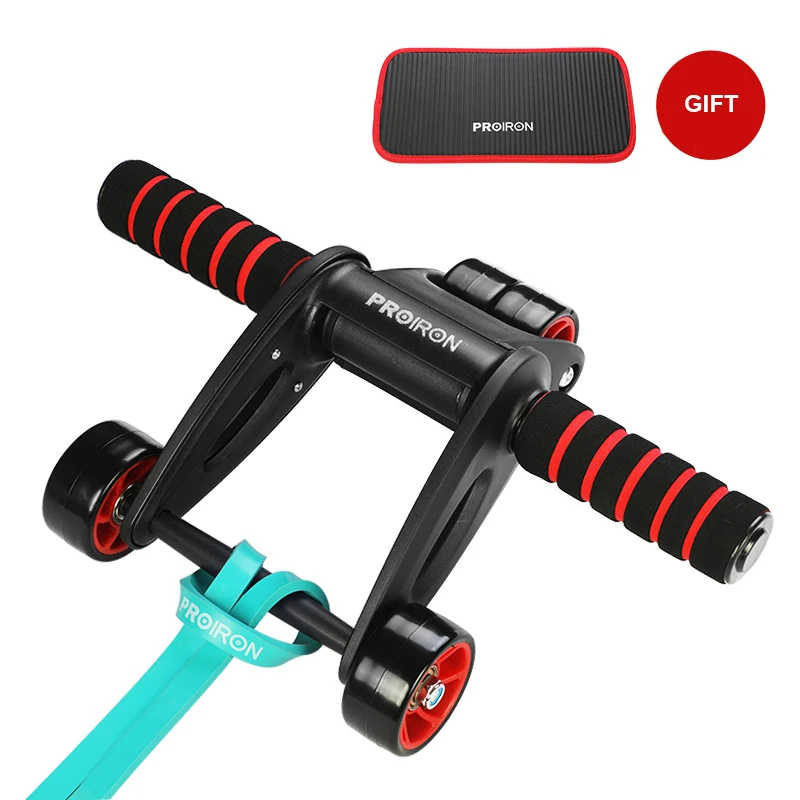 

Unisex Fitness EquipmentFolding Four Wheel Double Row Bearing Roller Fitness Exercise Abdominal Muscle Wheel