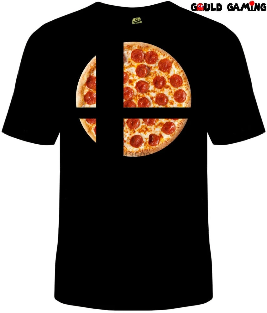 Супер разбить братьев Марио хлопковая Футболка с принтом пиццы для взрослых