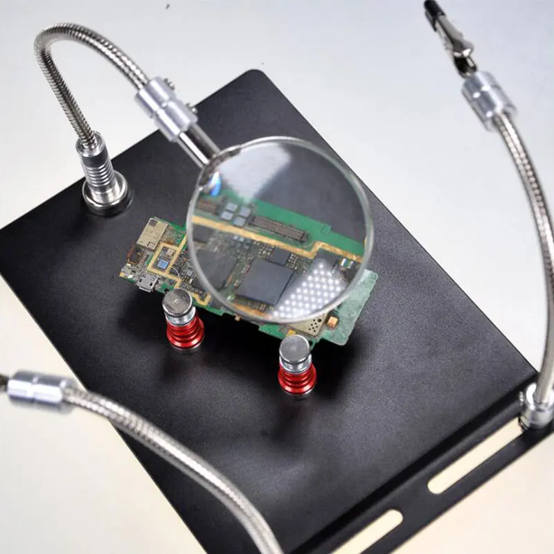 1 комплект Магнитный Универсальный телефон PCB IC чип материнская плата джиг держатель платы 3X лупа инструмент для ремонта