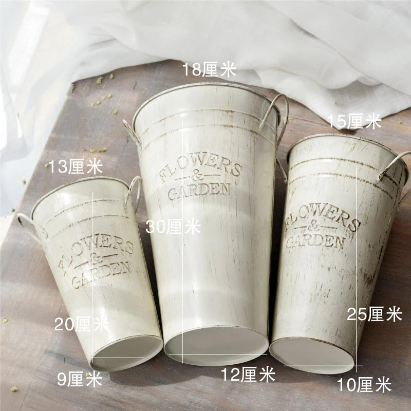 Железная бочка садовые цветочные горшки кастрюли вазы домашний декор свадебные