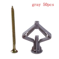 50100pcs expansion drywall anchor kit with screws self drilling wall home pierced special for nylon plastic gypsum board