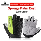Велосипедные перчатки ROCKBROS для мужчин и женщин, Нескользящие дышащие спортивные перчатки с защитой от пота, с открытыми пальцами, амортизирующие