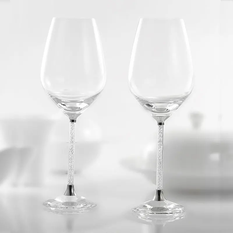 2 шт. свадебные бокалы для вина кристаллические Роскошные вечерние высокое