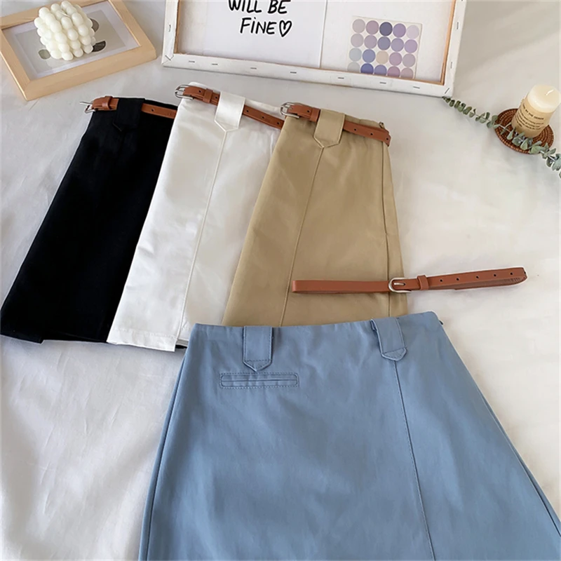 Женские повседневные юбки в японском стиле летняя мини юбка А силуэта преппи