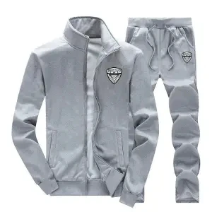 Autumn pure cotton sportswear men suit long sleeve fashion leisure clothing