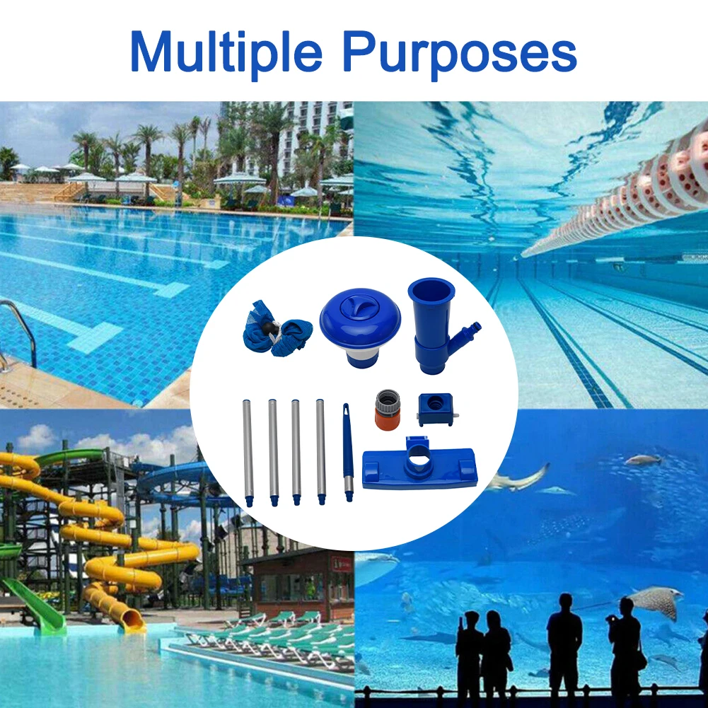 

Suction Head Tablet Dispenser Swimming Hot Tub Durable Handheld Above Ground Portable Mini Jet Spa Pond Pool Vacuum Cleaner Set