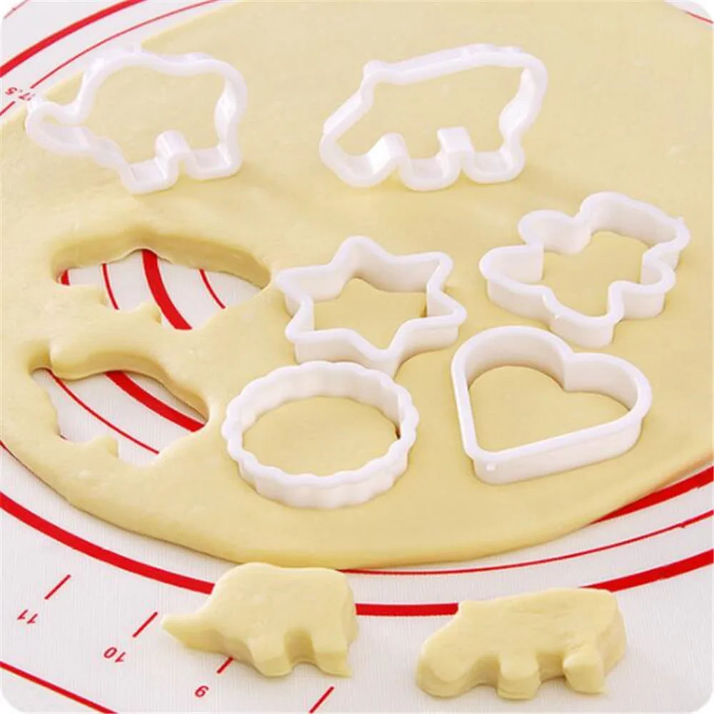 6pcs/set Christmas Cookie Cutter Tools Stainless Steel Gingerbread Men Shaped Holiday Biscuit Mold Kitchen Cake Decorating Tool - купить по