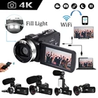 Видеокамера 4K, видеокамера с 16X цифровым зумом, Handycam, 48 МП, встроенная подсветка, сенсорный экран, видеорегистратор для фотосъемки Youbute
