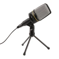 professional condenser microphone kit 3 5mm plug home stereo mic with stand tripod for computer pc phone youtube video