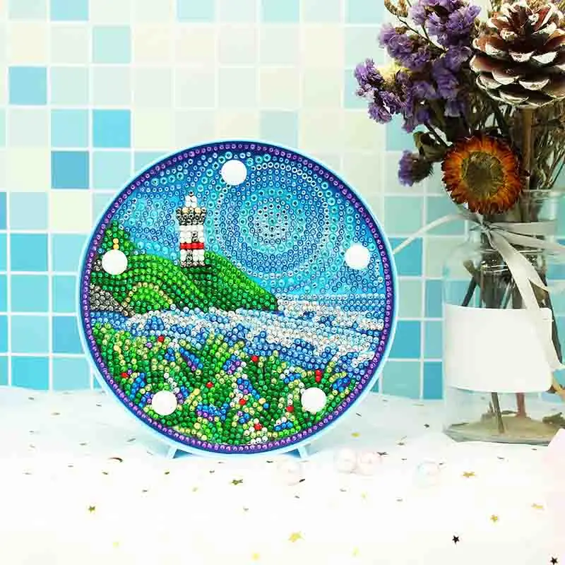 Алмазная картина светодиодный светильник 5D алмазная вышивка распродажа пейзаж DIY рождественская Алмазная вышивка подарок ремесло - Цвет: ZXD035 01
