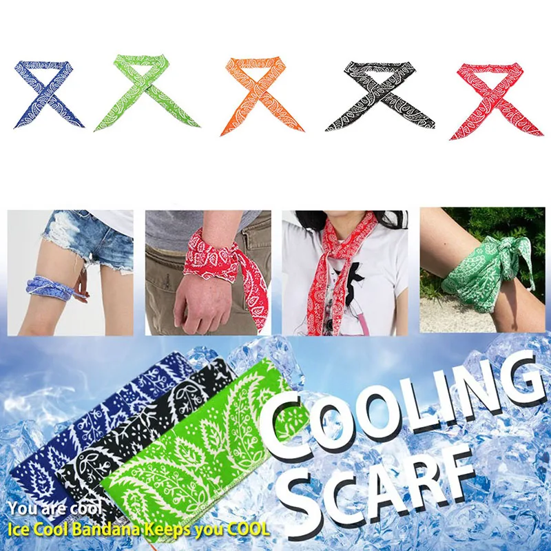 

2020 Summer Neck Cooling Bandana Scarf Wrap Outdoor Sports Fishing Cycling Bandanas Neck Cooler Headband Wraps Wrist Towels