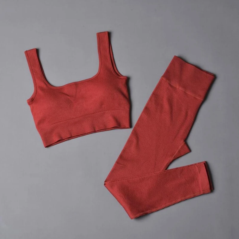 

Newest 2 styles Women Seamless yoga sets Female Fitness Sports Suit Sports bra High Waist Leggings Workout clothing