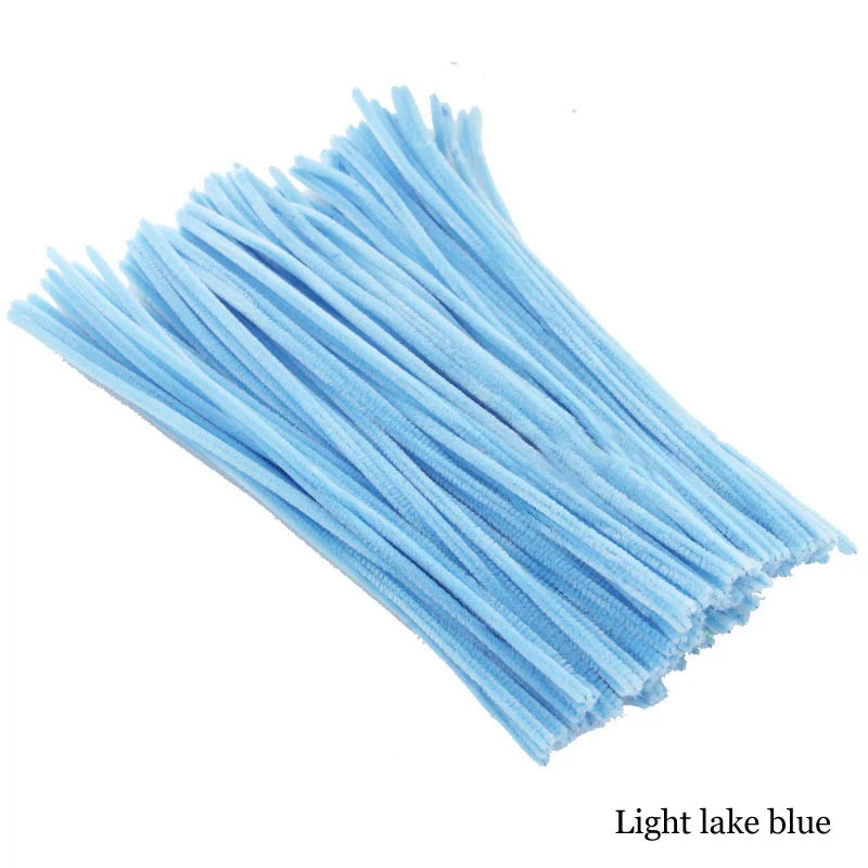 light lake blue Для детей и взрослых, для детей, для детей, красочные трубы, искусственные цветы, шенилловые стебли, плюшевая обучающая игрушка, руководство - Цвет: light lake blue