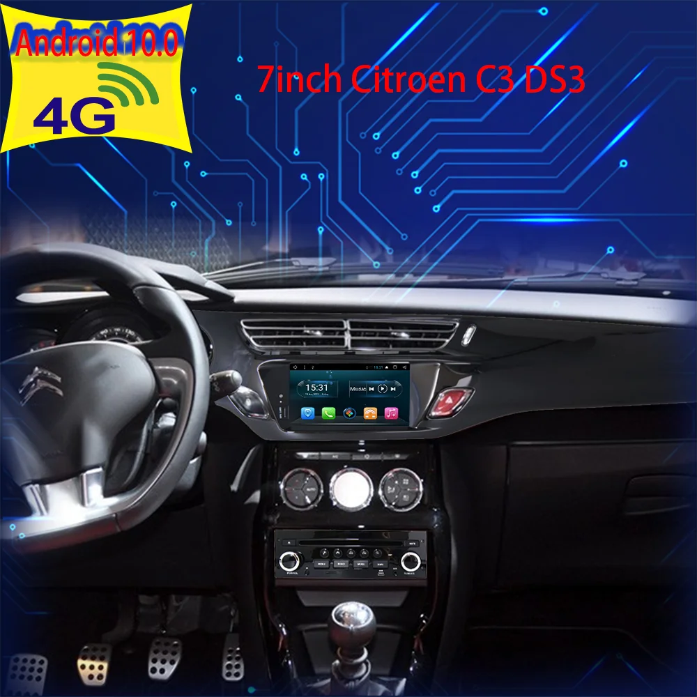 2 din Автомобильный мультимедийный DVD плеер gps навигации для Citroen C3 DS3 2010 2011 2012 2013 2014