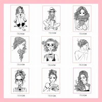 fashion sweet sexy literary girl clear silicone stamps scrapbooking handmade cards decorate crfat template new transparent stamp