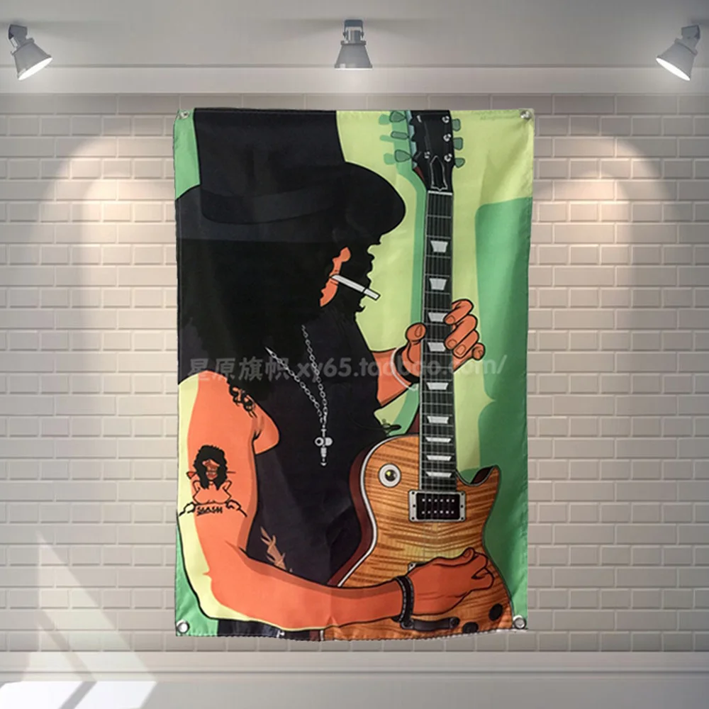 

Rock Band Heavy Metal Music Posters Retro Loft Cloth Art Flag Banner Wall Hanging Tapestry Bedroom Dormitory Home Decoration A1