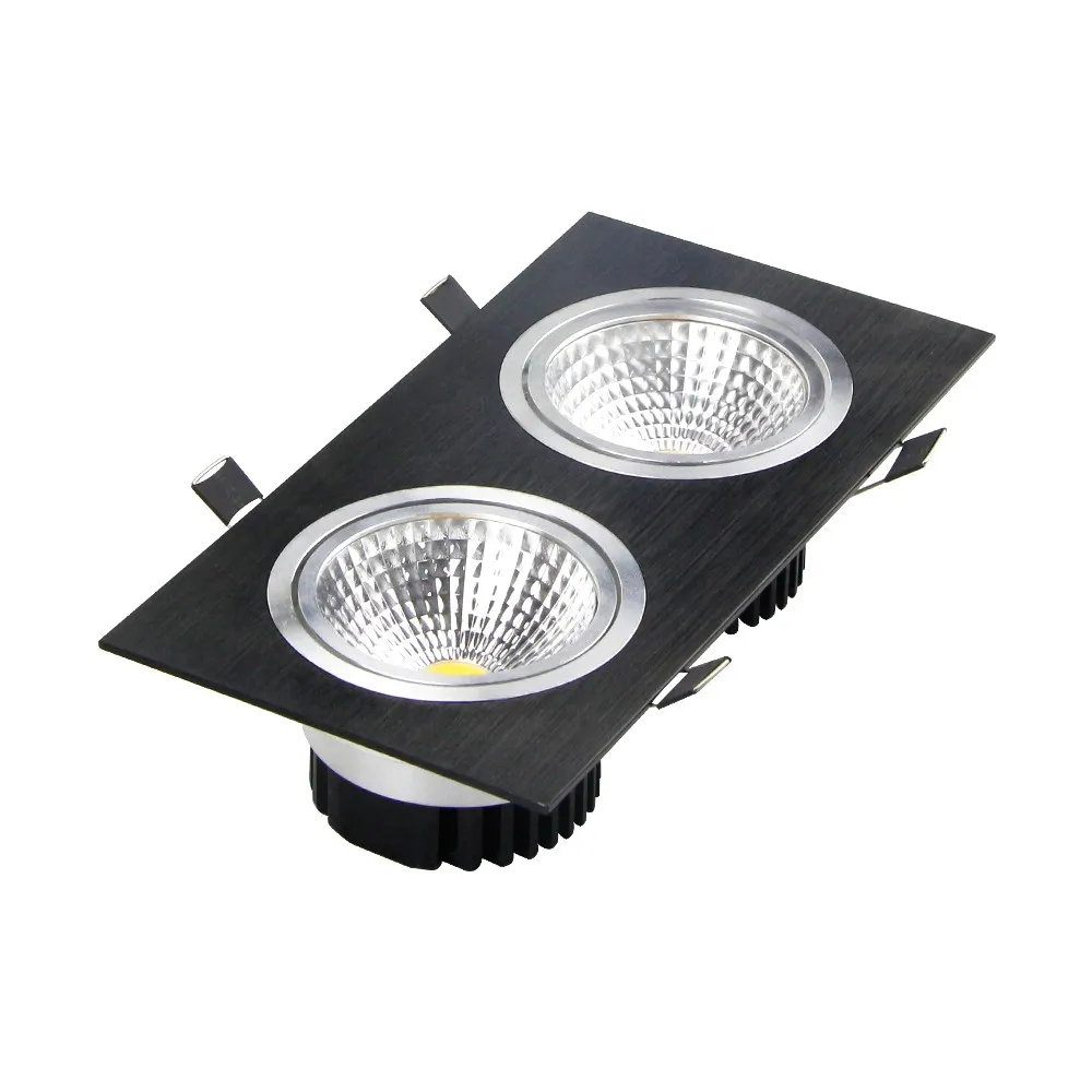 Встраиваемый потолочный светильник с двойной головкой 4 шт./лот 20 Вт Cob светодиод