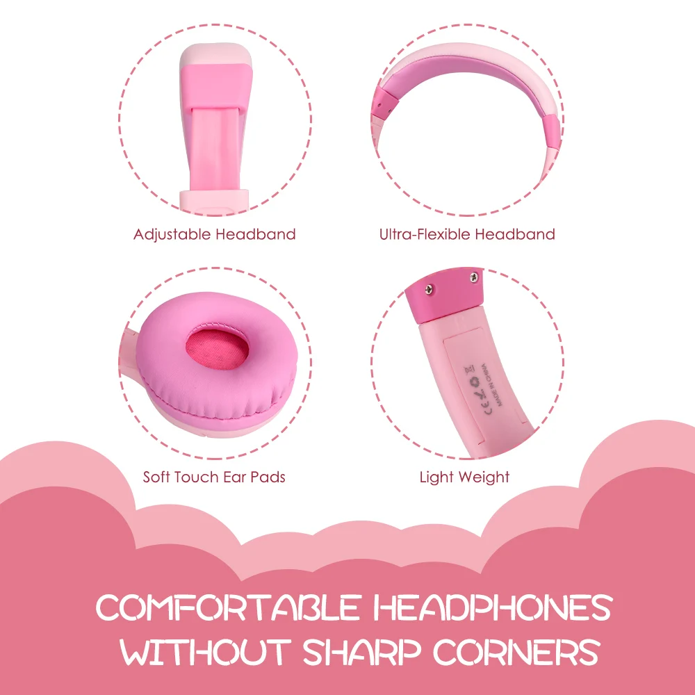 Ausdom детские наушники высокого качества музыкальные 85db безопасные для детей