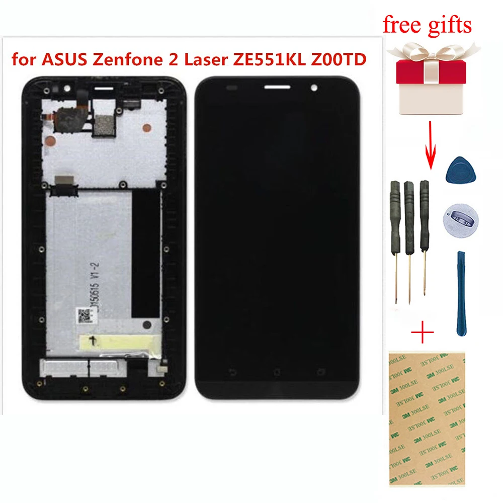 ЖК дисплей для Asus ZenFone 2 Laser ZE551KL с сенсорным экраном Z00TD дигитайзер датчик панель