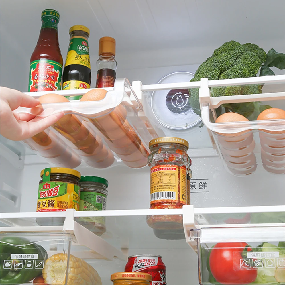 Пластиковые контейнеры для хранения ящик холодильника регулируемый органайзер