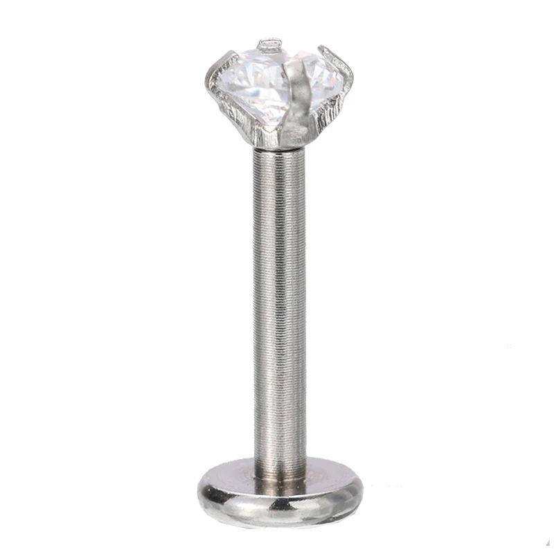 Винтажные серьги для женщин шпильки тройной Shellhard 16g кубического циркония из