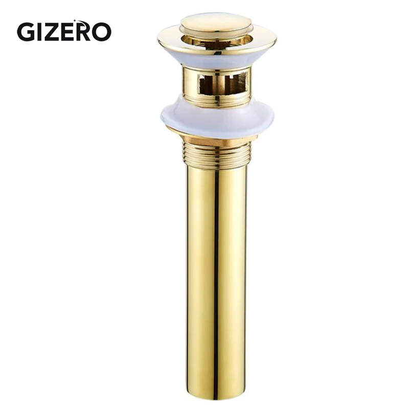 Слив раковины для ванной комнаты слив с золотой отделкой переливом ZR2014|sink drain|sink